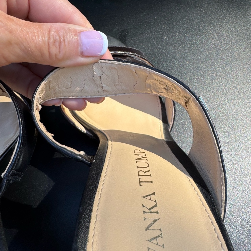 Ivanka Trump Black 3.5 inch Heeled Sandals size 6 - Picture 10 of 13